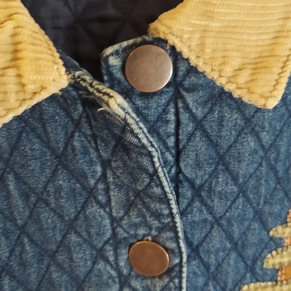 Haiks Denim Jacket Size L Christmas Vintage look. - Picture 3 of 14